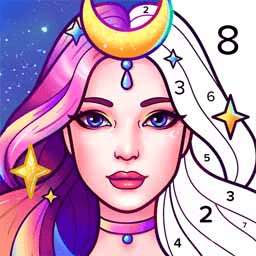 《数字填色涂鸦世界》手机版免费下载，色彩涂鸦游戏！