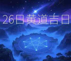2025年12月26日黄道吉日宜搬家入宅