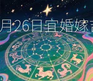 2026年8月26日宜婚嫁,吉日良辰
